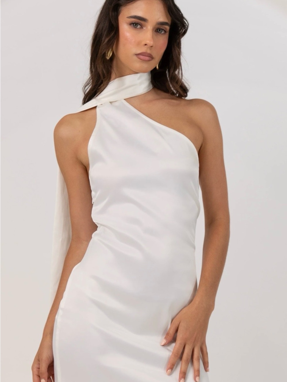 Peppermayo Scarf Satin Mini Dress